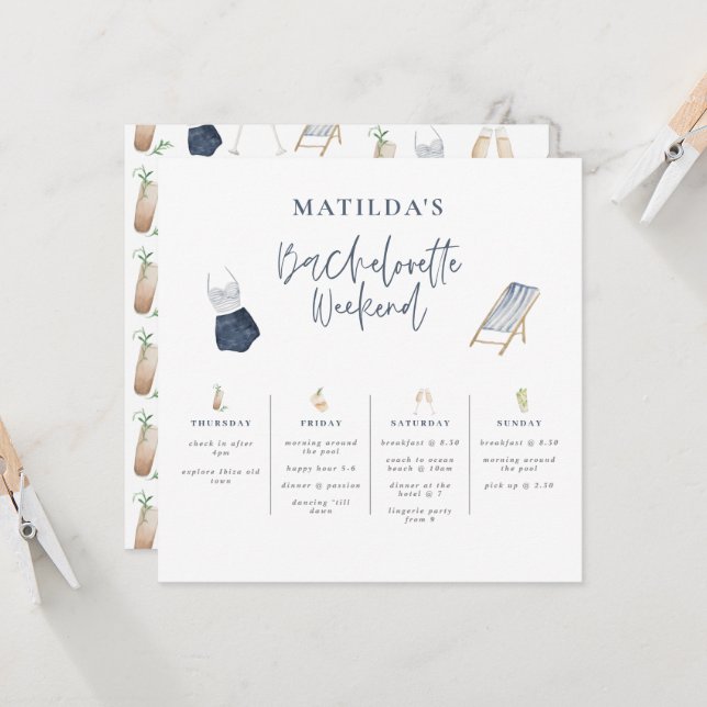 Itinerario de fin de semana de soltera femenina az (Anverso/Reverso In Situ)