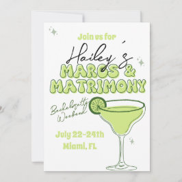 Itinerario de invitación de soltera de Margs y mat