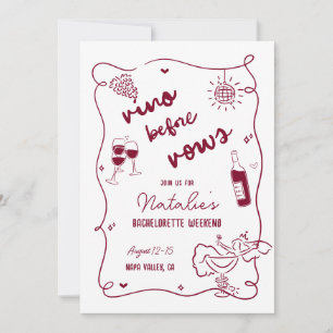 Itinerario y Invitación de Despedida de Soltera "V