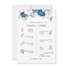 Itinerario y programa del Boda Dusty Blue Floral