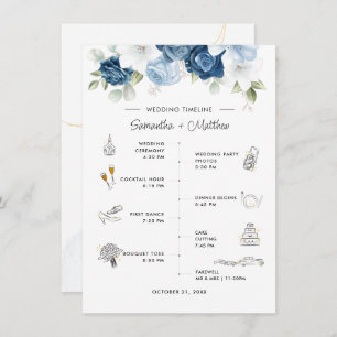 Itinerario y programa del Boda Dusty Blue Floral
