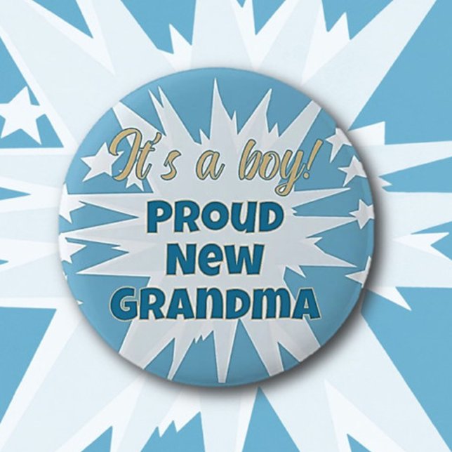 It's a Boy! Botón de la abuela orgullosa (Subido por el creador)