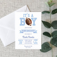 It's a Boy! Invitación de Baby Shower al fútbol az
