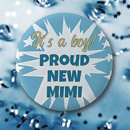 It's a Boy! Orgulloso botón nuevo MIMI