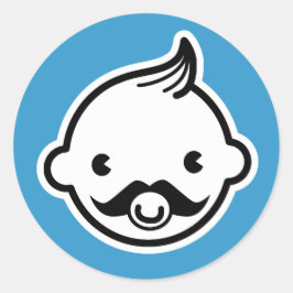 It's a Boy! Pequeño hombre bigote Pegatinas azules