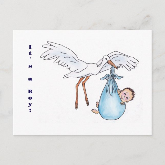 It's a Boy! Postal (Anverso)