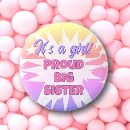 It's a Girl! Botón Orgulloso Gran Hermana