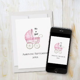 It's a Girl! Invitación de embarazo precoz