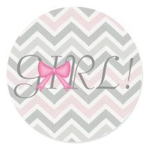 It's a Girl! Pegatina temática de Bow