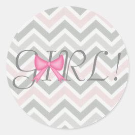 It's a Girl! Pegatina temática de Bow