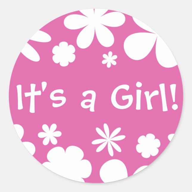 It's a Girl! Sello del Pegatina del envolvente de  (Anverso)