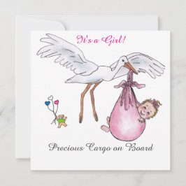 It's a Girl! Tarjeta plana