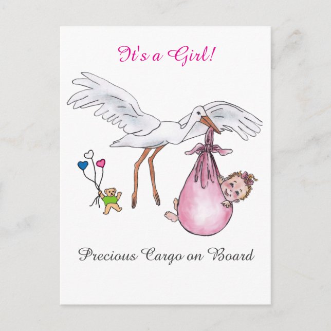 It's a Girl! Tarjetas Postales (Anverso)