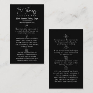 IV Perfusión Por Terapia Intravenosa Tarjeta De Po