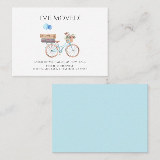 Ive Invitación de movimiento de motocicletas azul  (Anverso / Reverso)