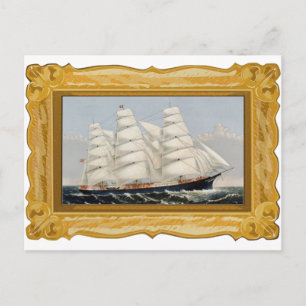 Ives —Tarjeta postal de barco Clipper