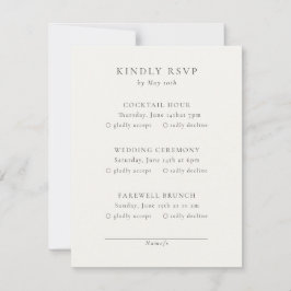 Ivory | Chic Wedding RSVP Response Card