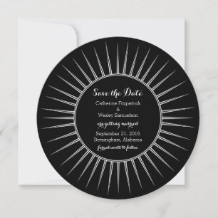 Ivory Deco Retro Guardar la invitación de fecha