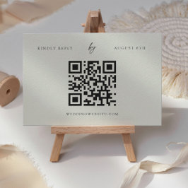 Ivory Elegant Classy RSVP Online Wedding RSVP Card