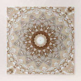 Ivory Flowers Jigsaw Puzzle