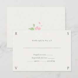 Ivory & Green | Floral Rose Wedding RSVP Card