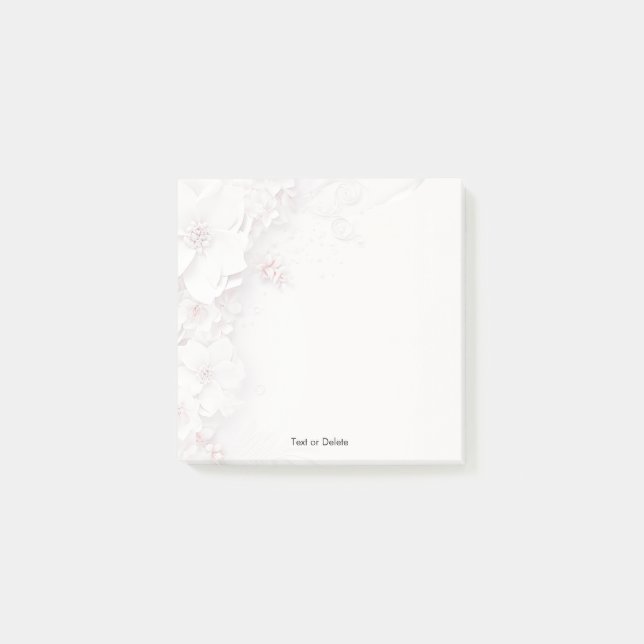 Ivory Rubor Pink Floral Post lo nota (Anverso)