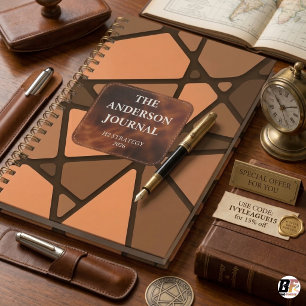 "Ivy League" Personalizado Cuaderno Geométrico Tie
