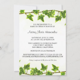 Ivy verde - Invitación a Baby Shower
