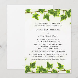 Ivy verde - Invitación a la ducha matrimonial