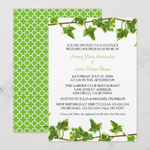 Ivy verde - Invitación a la ducha matrimonial