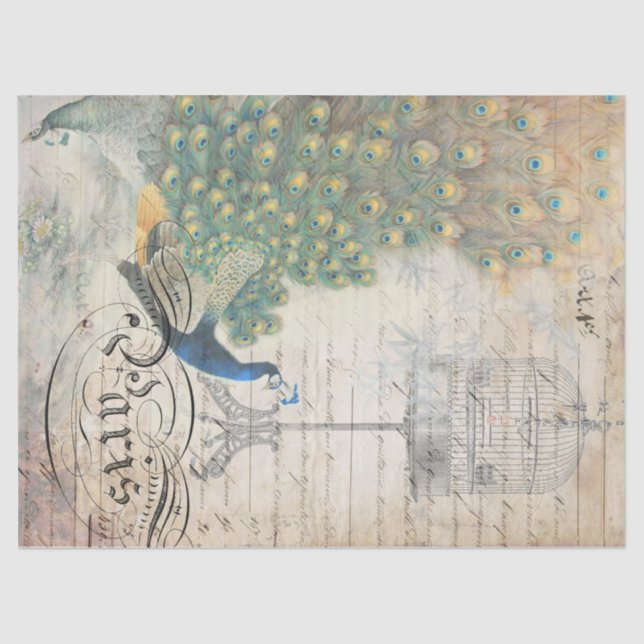 Izquierda de papel de Decoupage de las Ephemeras (Anverso)