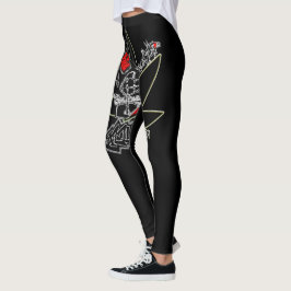 Izzumman Mujeres Aparatos Leggings Negro