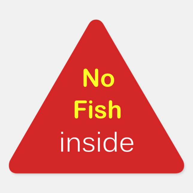 j3 - Etiqueta de alimento ~ NO PESCADO DENTRO. (Anverso)