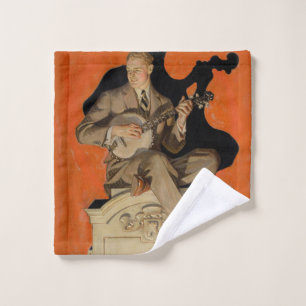 J.C. Leyendecker Músico de Banjo 1920 Arte Art Déc