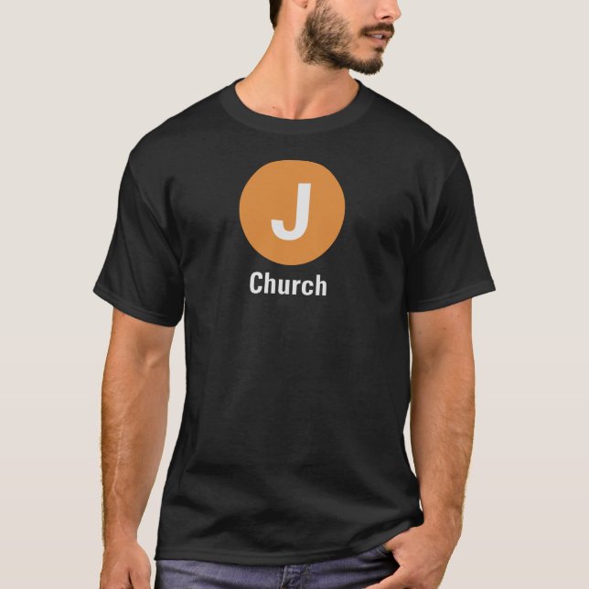 J Church Camiseta oscura (Anverso)