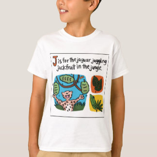 J es para la camiseta de Jackfruit Kids