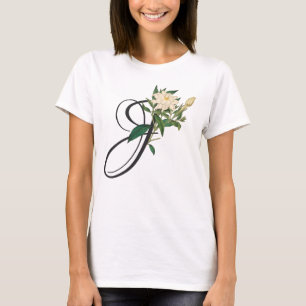 J inicial, camiseta de Jasmine vintage