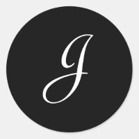 J Monogramas Pegatinas