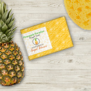 Jabón casero de piña hecha a mano   Etiqueta de re