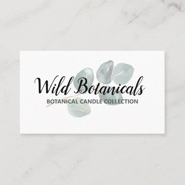 Jabón Con Logotipo De Leaf Moderno Y Tarjeta De Ne (Anverso)