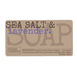 Jabón de lavanda Pegatinas rústicos artesanales Vi