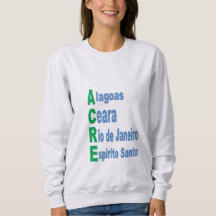 Jabón de sudadera femenino ceniza TURISMO BRASIL