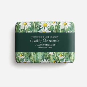 Jabón Empaquetado Papel acuarela flores de camomil