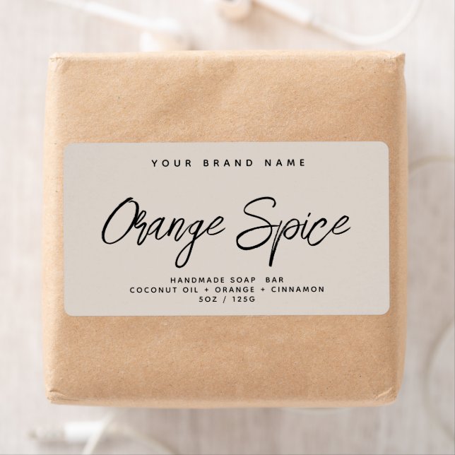 Jabón moderno etiqueta cosmética elegante simple (In situ)