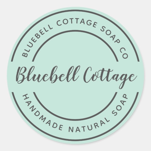 Jabón personalizado Business Moderno Pegatina eleg (Anverso)