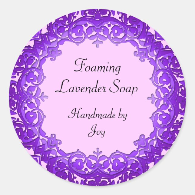 Jabón Personalizado de arte vintage o Pegatinas de (Anverso)