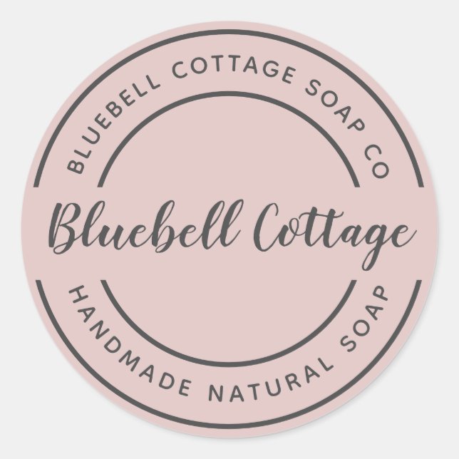 Jabón personalizado Guión de negocios Pegatina ros (Anverso)