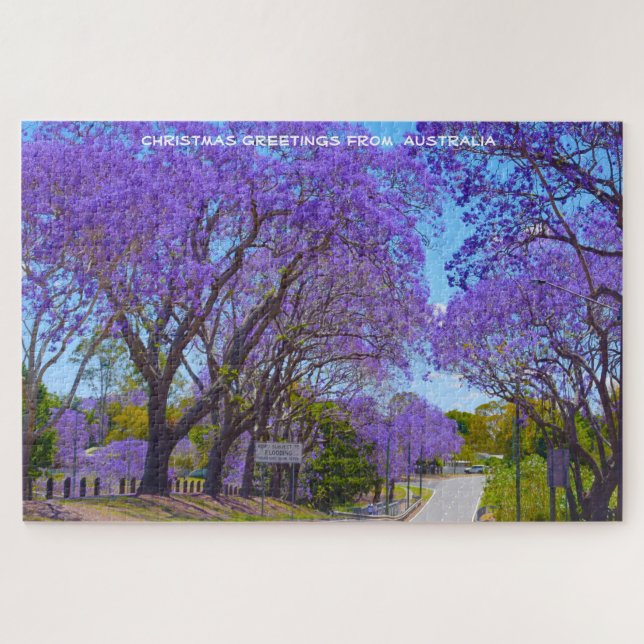 Jacaranda Trees del rompecabezas de Australia (Horizontal)