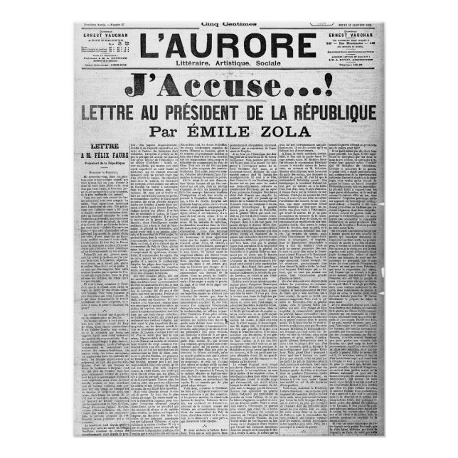 J'accuse Glossy Poster (Anverso)