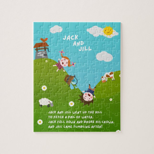 Jack and Jill Nursery Rhyme Puzzle (Vertical)